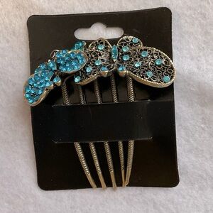 Chic Turquoise Crystal Hair Comb